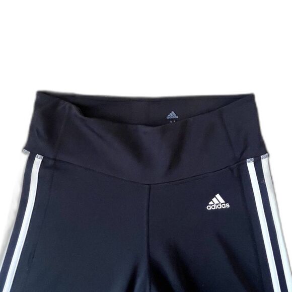 Adidas High Rise 3 Stripe Stretch Women's Leggings (M) - Picture 3 of 6